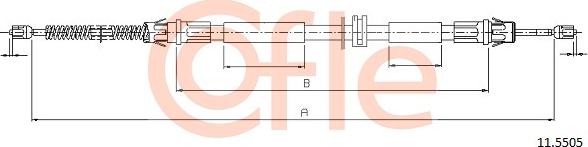 Cofle 11.5505 - Тросик, cтояночный тормоз autosila-amz.com