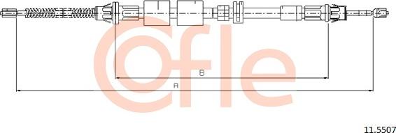 Cofle 11.5507 - Тросик, cтояночный тормоз autosila-amz.com