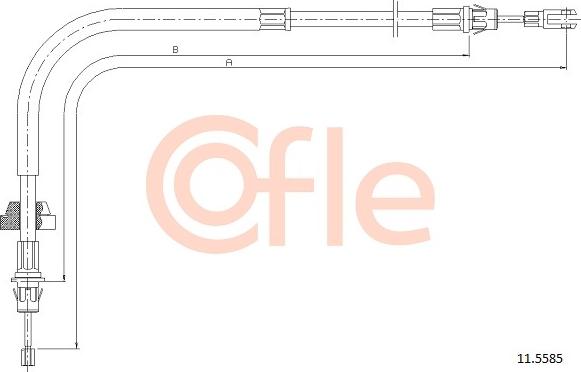 Cofle 11.5585 - Тросик, cтояночный тормоз autosila-amz.com