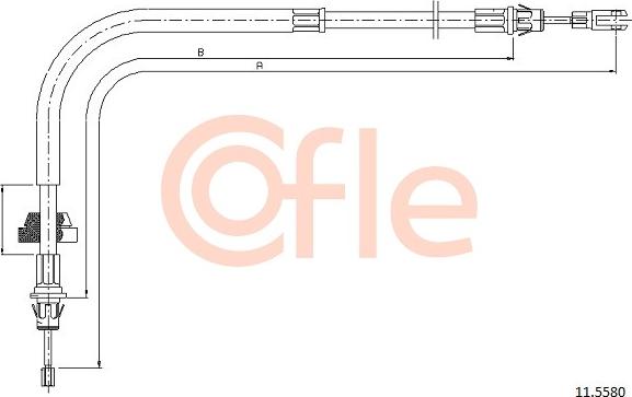 Cofle 11.5580 - Тросик, cтояночный тормоз autosila-amz.com