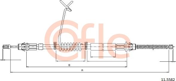 Cofle 11.5582 - Тросик, cтояночный тормоз autosila-amz.com