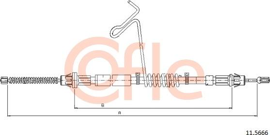 Cofle 11.5666 - Тросик, cтояночный тормоз autosila-amz.com