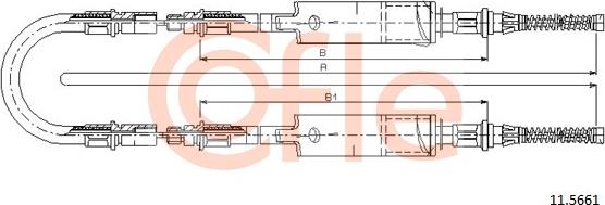 Cofle 11.5661 - Тросик, cтояночный тормоз autosila-amz.com