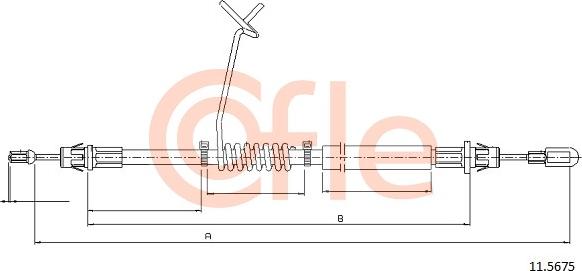 Cofle 11.5675 - Тросик, cтояночный тормоз autosila-amz.com