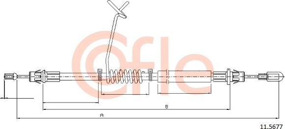 Cofle 11.5677 - Тросик, cтояночный тормоз autosila-amz.com