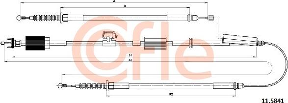 Cofle 11.5841 - Тросик, cтояночный тормоз autosila-amz.com