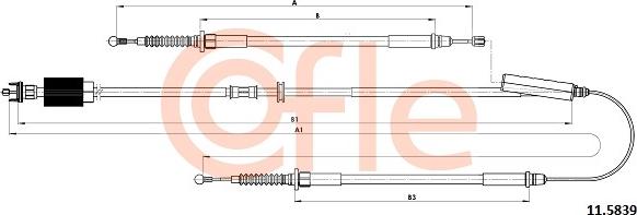 Cofle 11.5839 - Тросик, cтояночный тормоз autosila-amz.com