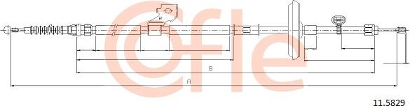 Cofle 11.5829 - Тросик, cтояночный тормоз autosila-amz.com