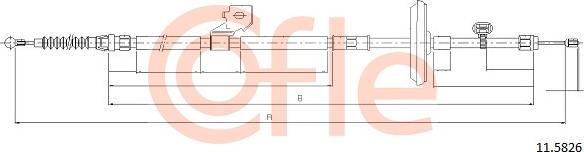 Cofle 11.5826 - Тросик, cтояночный тормоз autosila-amz.com