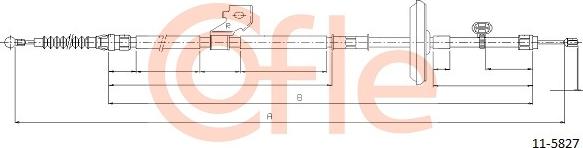 Cofle 11.5827 - Тросик, cтояночный тормоз autosila-amz.com