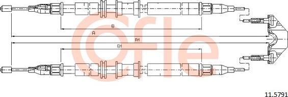 Cofle 11.5791 - Тросик, cтояночный тормоз autosila-amz.com