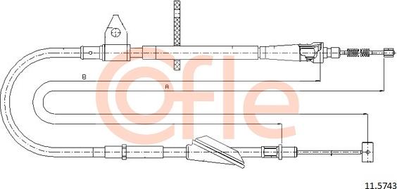 Cofle 11.5743 - Тросик, cтояночный тормоз autosila-amz.com