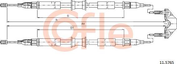 Cofle 11.5765 - Тросик, cтояночный тормоз autosila-amz.com