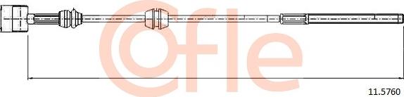 Cofle 11.5760 - Тросик, cтояночный тормоз autosila-amz.com