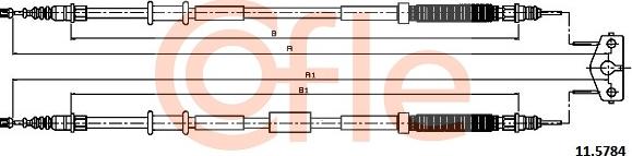 Cofle 11.5784 - Тросик, cтояночный тормоз autosila-amz.com