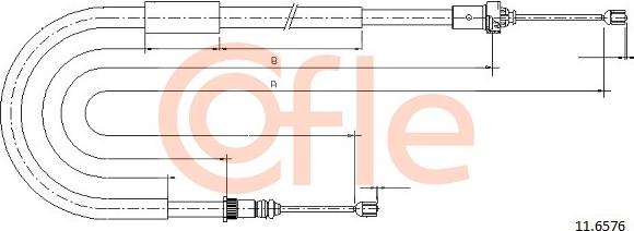 Cofle 11.6576 - Тросик, cтояночный тормоз autosila-amz.com