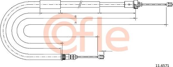 Cofle 11.6571 - Тросик, cтояночный тормоз autosila-amz.com