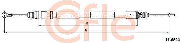 Cofle 11.6824 - Тросик, cтояночный тормоз autosila-amz.com