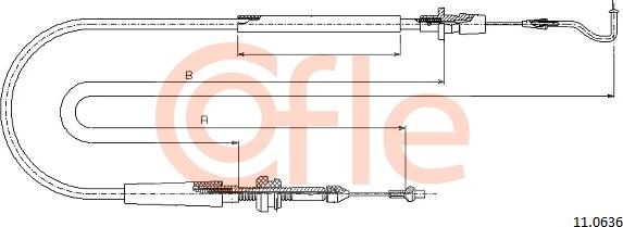 Cofle 11.0636 - Тросик газа autosila-amz.com