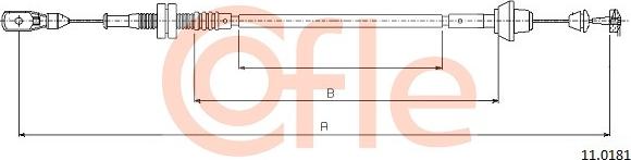 Cofle 11.0181 - Тросик газа autosila-amz.com