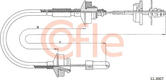 Cofle 92.11.3007 - Трос, управление сцеплением autosila-amz.com