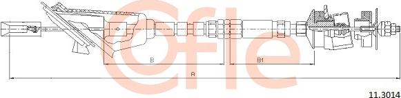 Cofle 11.3014 - Трос, управление сцеплением autosila-amz.com