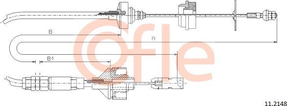 Cofle 11.2148 - Трос, управление сцеплением autosila-amz.com