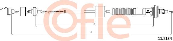 Cofle 92.11.2154 - Трос, управление сцеплением autosila-amz.com