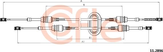 Cofle 11.2896 - Трос, наконечник, ступенчатая коробка передач autosila-amz.com