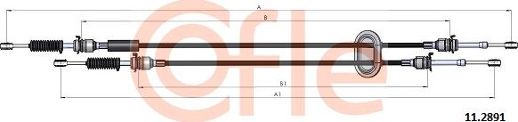 Cofle 11.2891 - Трос, наконечник, ступенчатая коробка передач autosila-amz.com