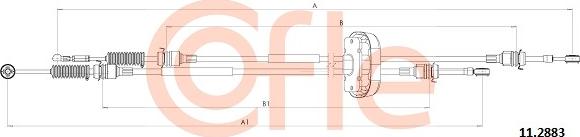 Cofle 92.11.2883 - Трос, наконечник, ступенчатая коробка передач autosila-amz.com