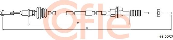Cofle 11.2257 - Трос, управление сцеплением autosila-amz.com
