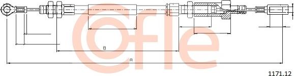 Cofle 1171.12 - Тросик, cтояночный тормоз autosila-amz.com