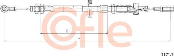 Cofle 1171.7 - Тросик, cтояночный тормоз autosila-amz.com