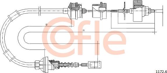 Cofle 92.1172.6 - Трос, управление сцеплением autosila-amz.com