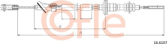 Cofle 18.6107 - Трос, управление сцеплением autosila-amz.com