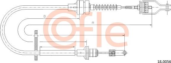 Cofle 18.0056 - Трос, управление сцеплением autosila-amz.com