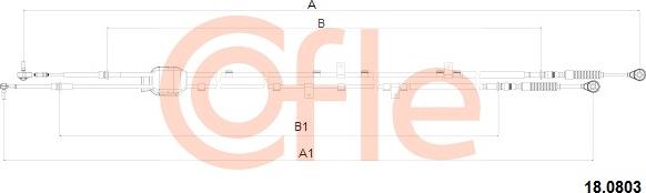 Cofle 18.0803 - Трос, наконечник, ступенчатая коробка передач autosila-amz.com