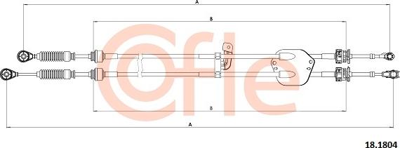 Cofle 18.1804 - Трос, наконечник, ступенчатая коробка передач autosila-amz.com
