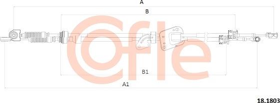 Cofle 18.1803 - Трос, наконечник, ступенчатая коробка передач autosila-amz.com