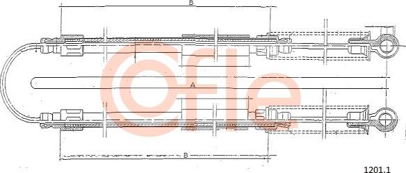 Cofle 1201.1 - Тросик, cтояночный тормоз autosila-amz.com