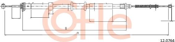 Cofle 12.0764 - Тросик, cтояночный тормоз autosila-amz.com