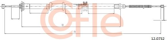 Cofle 12.0732 - Тросик, cтояночный тормоз autosila-amz.com