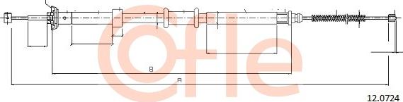 Cofle 12.0724 - Тросик, cтояночный тормоз autosila-amz.com