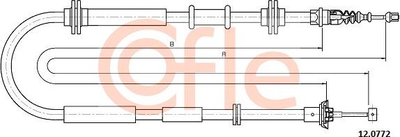 Cofle 92120772 - Тросик, cтояночный тормоз autosila-amz.com