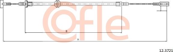 Cofle 12.3721 - Тросик, cтояночный тормоз autosila-amz.com