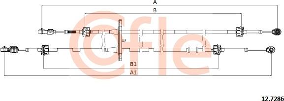 Cofle 12.7286 - Трос, наконечник, ступенчатая коробка передач autosila-amz.com