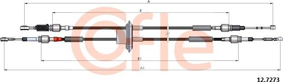 Cofle 12.7273 - Трос, наконечник, ступенчатая коробка передач autosila-amz.com