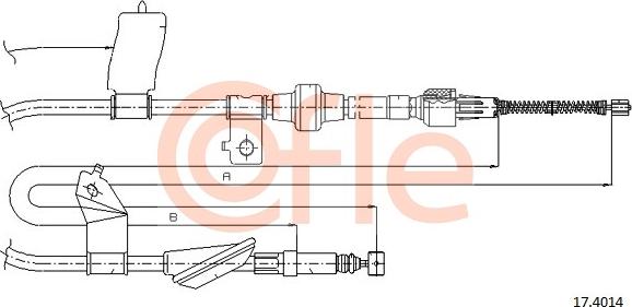 Cofle 17.4014 - Тросик, cтояночный тормоз autosila-amz.com