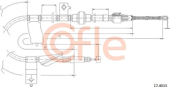 Cofle 92.17.4015 - Тросик, cтояночный тормоз autosila-amz.com